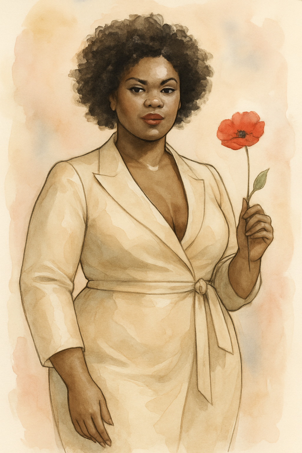 Irène avec coquelicot